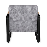 Кресло серый велюр с жесткими подлокотниками на полозьях Ashton варинант исполнения - 4 | Loft Concept в Рязани