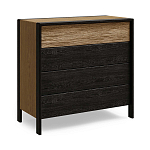 Комод 4 ящика с подсветкой на рельефном фасаде Warm Industrial варинант исполнения - 2 | Loft Concept в Рязани