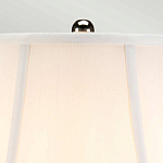 Настольная лампа с фарфоровым основанием с декоративным орнаментом и белым абажуром на темной круглой подставке Elstead Lighting варинант исполнения - 12 | Loft Concept в Рязани