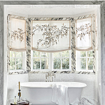 Обои с вышивкой ручной работы Moonlit Garden Original colourway on muslin варинант исполнения - 1 | Loft Concept в Рязани