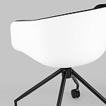 Офисное кресло из пластика с мягким сиденьем Eggshell Black варинант исполнения - 8 | Loft Concept в Рязани