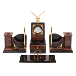 Настольный письменный набор из лемезита и змеевика с декором в виде Орла в подарочной упаковке Successful Leader варинант исполнения - 1 | Loft Concept в Рязани