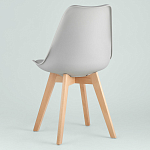 Стул с основой из пластика и мягким сиденьем Arvika Grey варинант исполнения - 4 | Loft Concept в Рязани