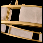 Люстра в виде кольца из натурального камня Golden Alavastor варинант исполнения - 4 | Loft Concept в Рязани