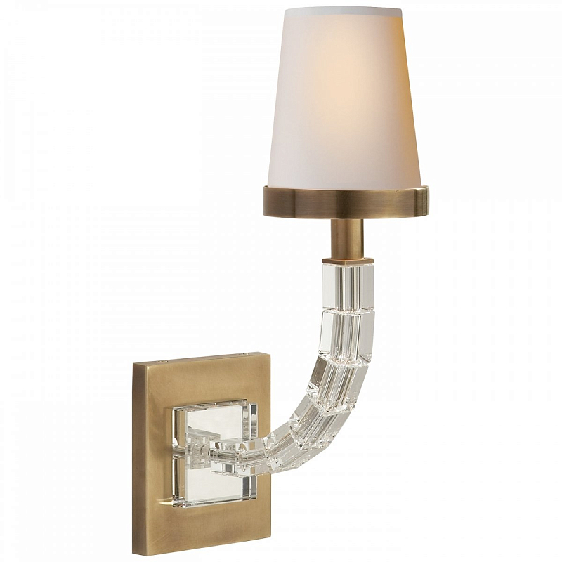 Бра ONE LIGHT WALL SCONCE Латунь Прозрачный Бра ONE LIGHT WALL SCONCE Латунь Прозрачный в Рязани | Loft Concept