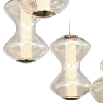 Люстра светодиодная с стеклянными волнообразными плафонами Amphora of Light варинант исполнения - 5 | Loft Concept в Рязани