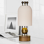 Настольная лампа в виде фонаря с белым фактурным абажуром Echoes of Light варинант исполнения - 2 | Loft Concept в Рязани