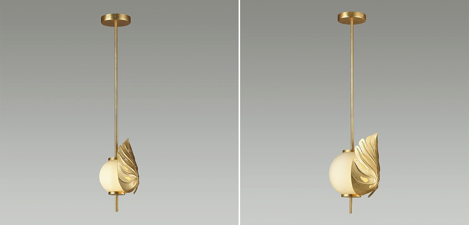 Подвесной светильник Gold Monstera Leaf Подвесной светильник Gold Monstera Leaf - Loft-Concept в Рязани
