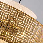 Подвесной светильник с декоративным поясом из плетеного бамбука Biuloggicu варинант исполнения - 5 | Loft Concept в Рязани