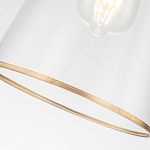 Подвесной светильник золотого цвета с колоколообразным стеклянным плафоном и декоративным элементом Elstead Lighting варинант исполнения - 3 | Loft Concept в Рязани