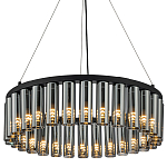 Люстра со стеклянными цилиндрическими плафонами Luminous Cylinders Smoky Round варинант исполнения - 3 | Loft Concept в Рязани