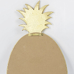 Зеркало овальной формы с золотистой рамкой и декоративной верхушкой в виде ананаса Pineapple Shine  варинант исполнения - 5 | Loft Concept в Рязани