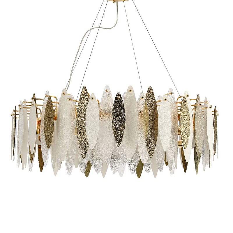 Люстра Monaghan Chandelier 10 Белый Золотой Люстра Monaghan Chandelier 10 Белый Золотой в Рязани | Loft Concept