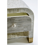 Тумбочка прикроватная с ящиком Tofino White Bone Inlay  Bedside Cabinet   варинант исполнения - 2 | Loft Concept в Рязани