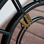 Зеркало настенное в чёрной металлической раме в виде часов Mirror Tower Clock варинант исполнения - 4 | Loft Concept в Рязани