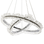 Люстра два кольца с хрустальным декором Rowan Crystal Ring Horizontal Chrome Chandelier варинант исполнения - 1 | Loft Concept в Рязани