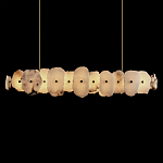 Подвесной светильник с фигурными элементами из белого алебастра Cryptocrystalline Stone варинант исполнения - 8 | Loft Concept в Рязани