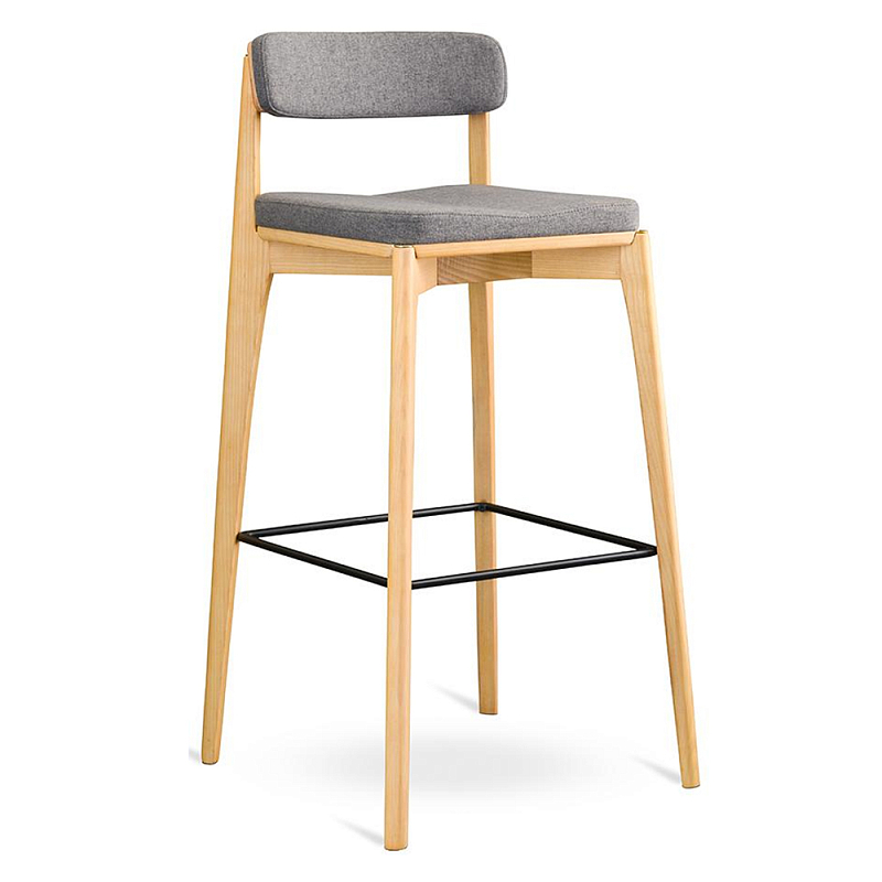 Барный стул из массива ясеня Elegant Ash Shape Ясень Серый Бежевый Барный стул из массива ясеня Elegant Ash Shape Ясень Серый Бежевый в Рязани | Loft Concept