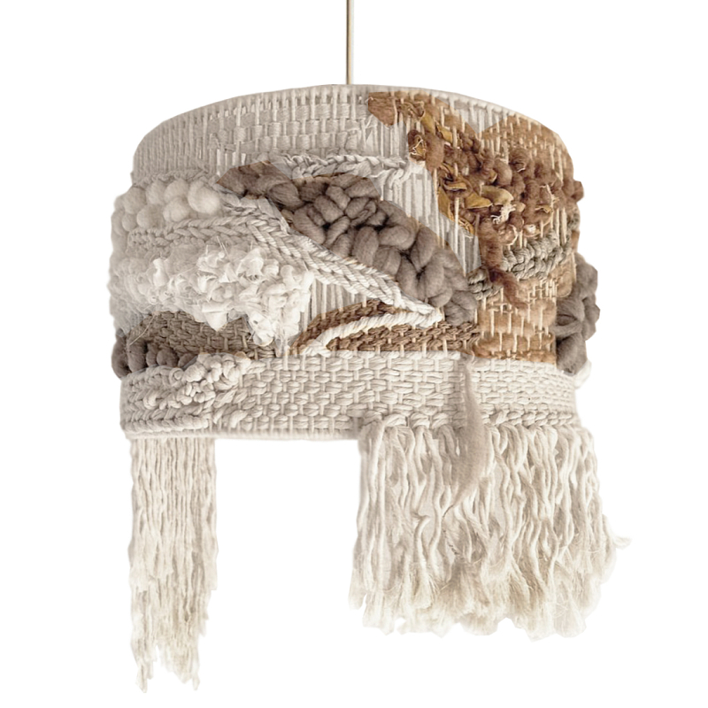 Светильник вязаный природной формы  Терракотовый ivory ( слоновая кость ) в Рязани | Loft Concept 