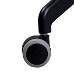 Стул с мягкой синей обивкой из велюра и подъемно-поворотным механизмом на черных колесиках Harper Blue варинант исполнения - 7 | Loft Concept в Рязани