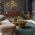 Бра с мраморным декором Marble Brass Laurel Wall Lamp варинант исполнения - 2 | Loft Concept в Рязани