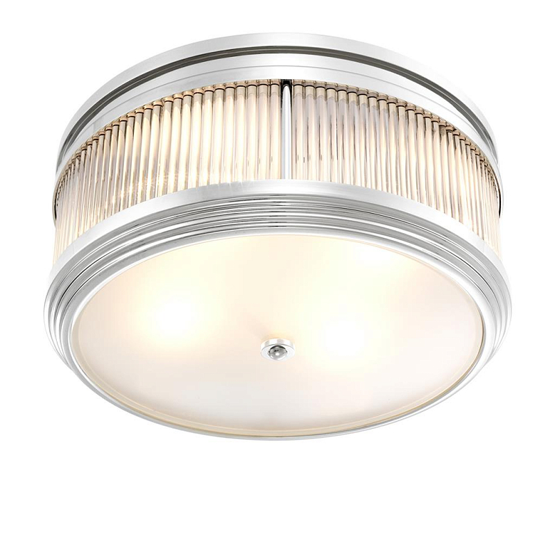 Потолочный светильник Ceiling Lamp Rousseau Nickel Никель Прозрачное Стекло Потолочный светильник Ceiling Lamp Rousseau Nickel Никель Прозрачное Стекло в Рязани | Loft Concept