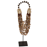 Этническое ожерелье из ракушек и круглых бусин Aboriginal Long Necklace Shells варинант исполнения - 1 | Loft Concept в Рязани