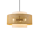 Подвесной светильник с декоративным поясом из плетеного бамбука Biuloggicu варинант исполнения - 1 | Loft Concept в Рязани