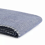 Плед из шерсти мериноса темно-синего цвета 130×180 см Indigo Waves варинант исполнения - 3 | Loft Concept в Рязани