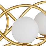 Люстра с закругленным каркасом золотого цвета и белыми плафонами Round Curl варинант исполнения - 1 | Loft Concept в Рязани