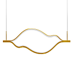 Подвесной светильник волнообразный изогнутый цвета латунь 3000К Spiral Lighting варинант исполнения - 1 | Loft Concept в Рязани