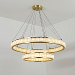 Люстра с 2-мя кольцами из натурального камня с регулируемыми плафонами Durability of Stone варинант исполнения - 2 | Loft Concept в Рязани