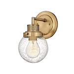 Бра для ванных комнат с прозрачным шарообразным плафоном из стекла с пузырьками на круглом основании Hinkley варинант исполнения - 1 | Loft Concept в Рязани