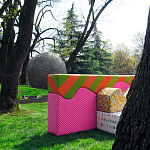 Дизайнерский модульный диван волнистой формы с цветным принтом Poltronova Superonda Sofa варинант исполнения - 40 | Loft Concept в Рязани