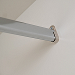 Шкаф бежевый двухдверный с полками и штангой Eccentricity варинант исполнения - 5 | Loft Concept в Рязани