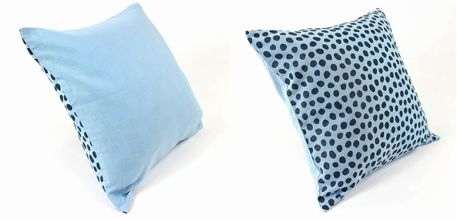 Чехол на подушку Spotted Look blue Чехол на подушку Spotted Look blue - Loft-Concept в Рязани
