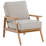 Кресло с каркасом из массива дуба Deniaud Oak Beige Armchair варинант исполнения - 1 | Loft Concept в Рязани