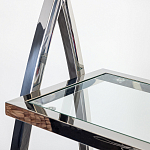 Металлический стеллаж со стеклянными полками Molecule варинант исполнения - 4 | Loft Concept в Рязани