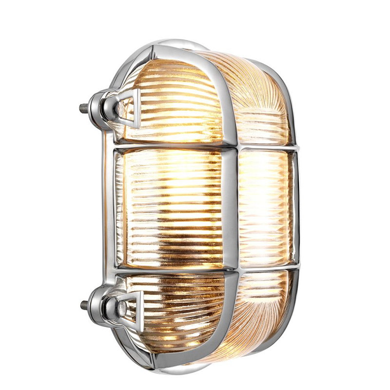 Бра Eichholtz Wall Lamp Aqua L Никель Прозрачное Стекло в Рязани | Loft Concept 