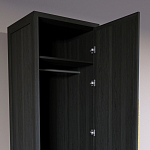 Узкий Шкаф Primo с 2 выдвижными ящиками Черный дуб варинант исполнения - 6 | Loft Concept в Рязани