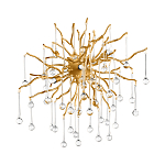 Бра с лучеобразным основанием и подвесками из прозрачного стекла в виде длинных капель Droplet Chandelier варинант исполнения - 1 | Loft Concept в Рязани