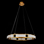 Люстра в виде кольца из натурального камня Golden Alavastor варинант исполнения - 2 | Loft Concept в Рязани