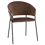 Стул в велюре коричневого цвета Horizon варинант исполнения - 1 | Loft Concept в Рязани