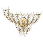 Бра золотого цвета с белыми стеклянными лепестками Hanging Flowers варинант исполнения - 2 | Loft Concept в Рязани