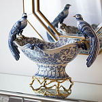 Фарфоровая чаша с птицами Blue and White варинант исполнения - 4 | Loft Concept в Рязани