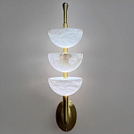 Бра с 3-мя мраморными плафонами в форме чаши Warm Marble Light варинант исполнения - 4 | Loft Concept в Рязани