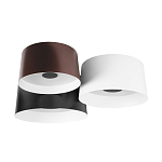 Потолочный светильник с 3-мя цилиндрическими абажурами черного белого и коричневого цвета Urban Dome варинант исполнения - 3 | Loft Concept в Рязани