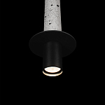 Подвесной светильник с узким цилиндрическим плафоном и черным металлическим декором Concrete Pipe варинант исполнения - 13 | Loft Concept в Рязани