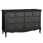 Комод черный из массива бука в стиле прованс Black Provence варинант исполнения - 1 | Loft Concept в Рязани