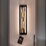 Бра в прямоугольной черной рамке с декором в виде ветвей в золотой отделке Hinkley варинант исполнения - 7 | Loft Concept в Рязани